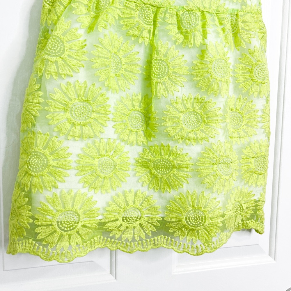 English Rose Neon Floral Embroidered Lace Dress - Picture 2 of 5